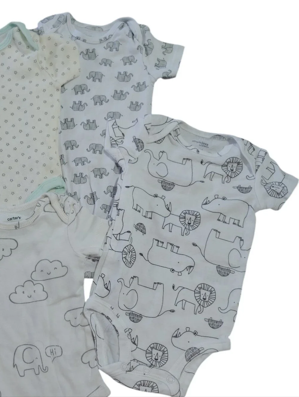 Carter's Little Planet Okie Dokie Gender Neutral Bodysuit Bundle 6pc 3M - 6M